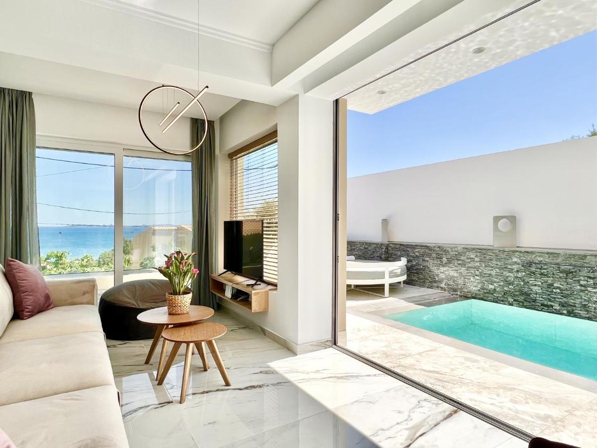 Luxury Villa Barbati Sun With Private Pool By Dadovillas Exterior foto